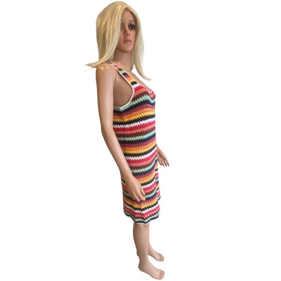 NWT Marine Layer Fiona Crochet Dress Multi Stripe L Hard to Find MSRP$228 - Picture 17 of 17